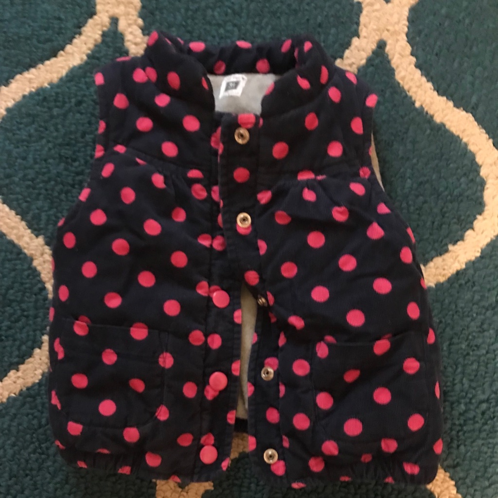 Carters Corduroy Polka Dot Vest